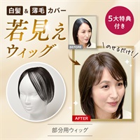 チャチャダークブラウン ロングウィッグ のせるだけ 公式]部分用ウィッグ（前髪長めタイプ） チャチャ ロング