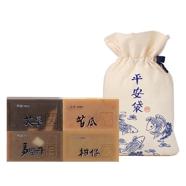阿原（YUAN）　ソープ4点平安セット（ヨモギ・ランタナ・ニガウリ・ベルガモットオレンジ）
