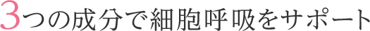 ３つの成分で細胞呼吸をサポート