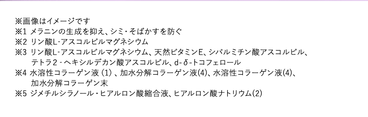 ※1 メラニンの生成を抑え、シミ・そばかすを防ぐ