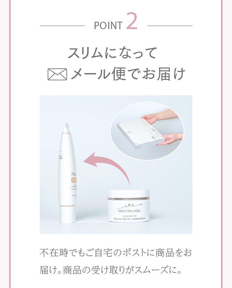 スリムになってメール便でお届け