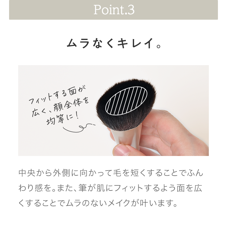 Point.3 ムラなくキレイ。