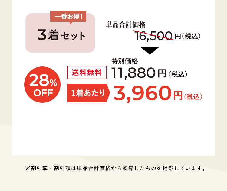 3着セット