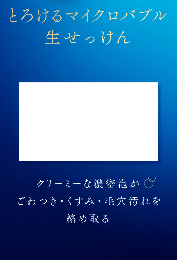クリーミーな濃密泡がごわつき・くすみ・毛穴汚れを絡め取る