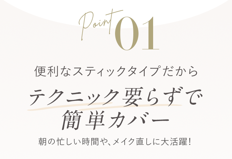 Point01 便利なスティックタイプだからテクニック要らずで簡単カバー