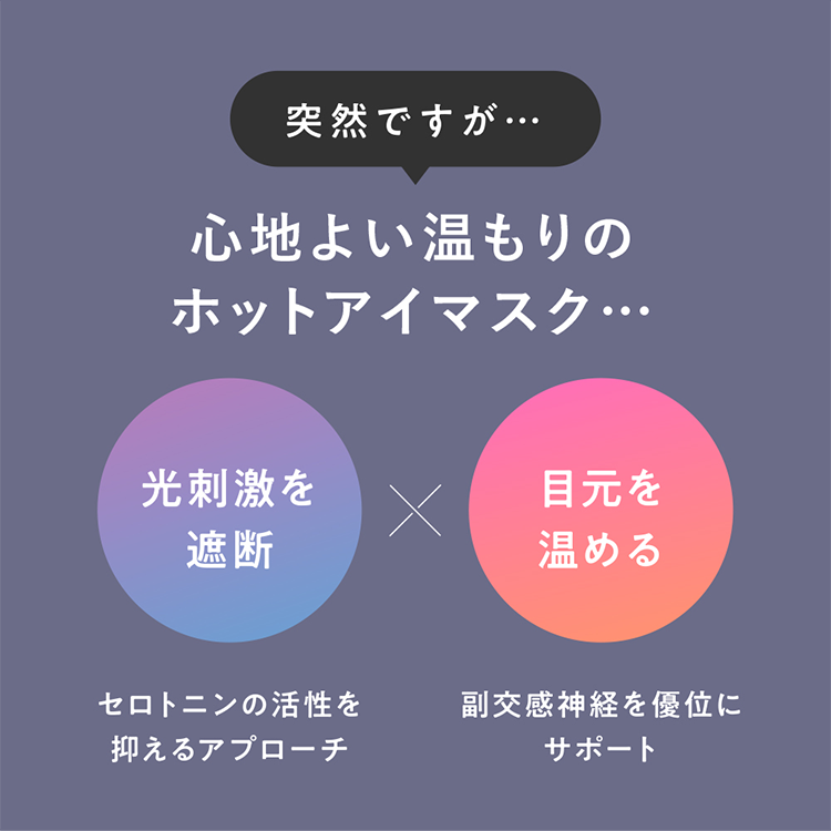 心地よい温もりのホットアイマスク
