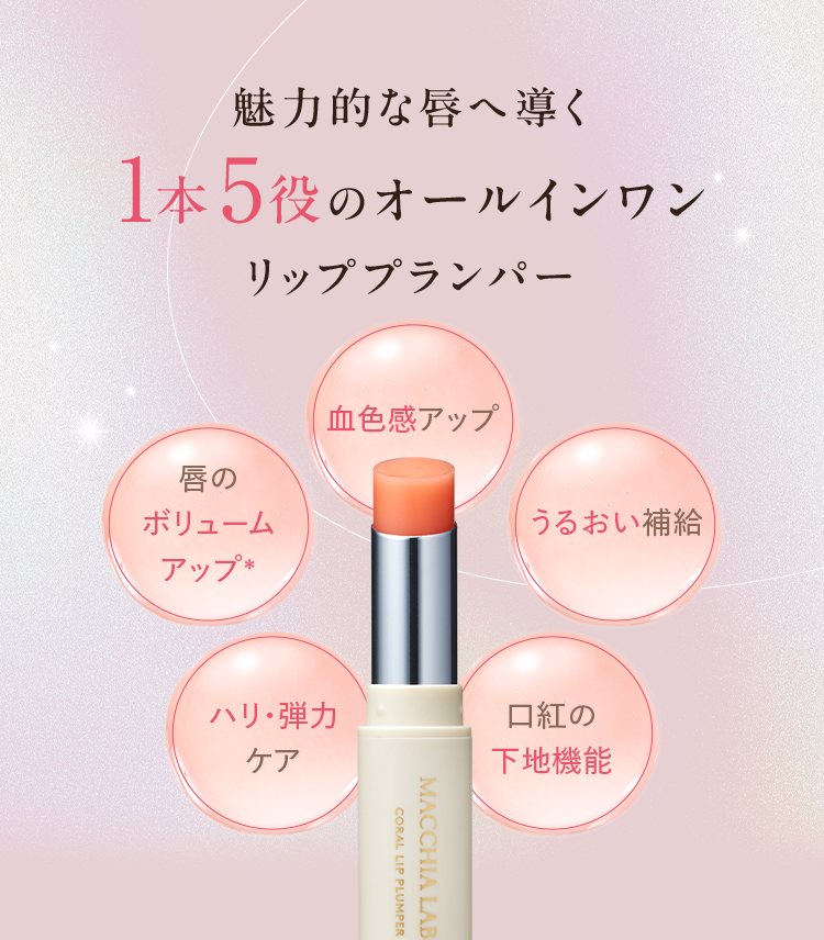 魅力的な唇へ導く1本5役のオールインワンリッププランパー