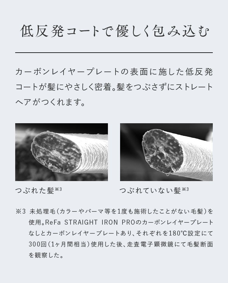 低反発コートで優しく包み込む