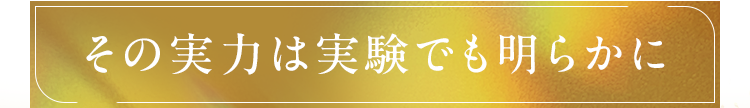 その実力は実験でも明らかに