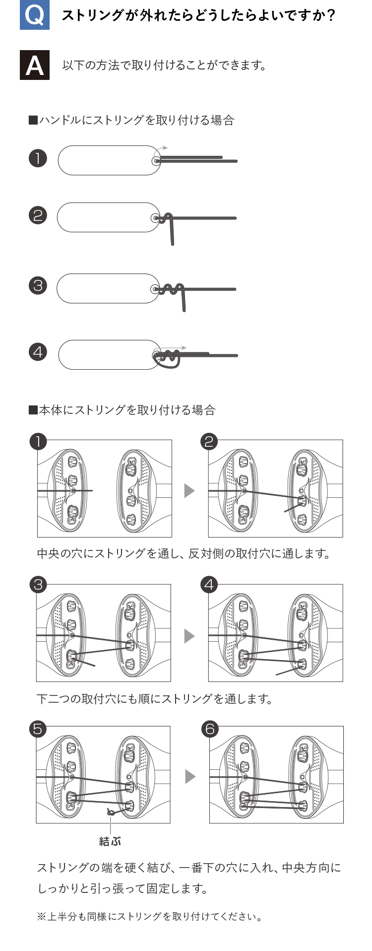 Q.ストリングが外れたらどうしたらよいですか？