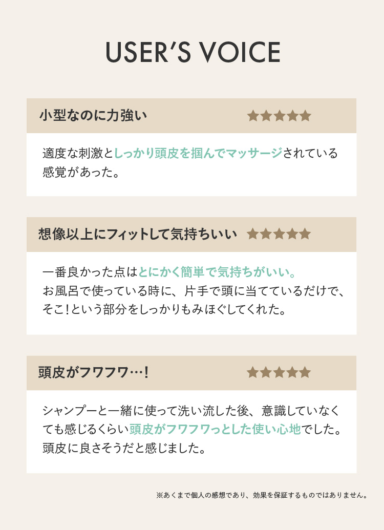 USER'S VOICE