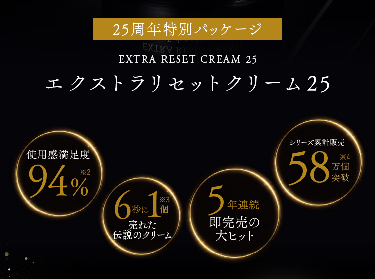 25周年特別パッケージ エクストラリセットクリーム25