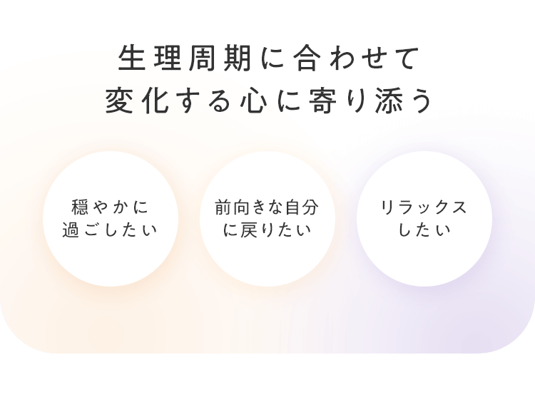 生理周期に合わせて変化する心に寄り添う