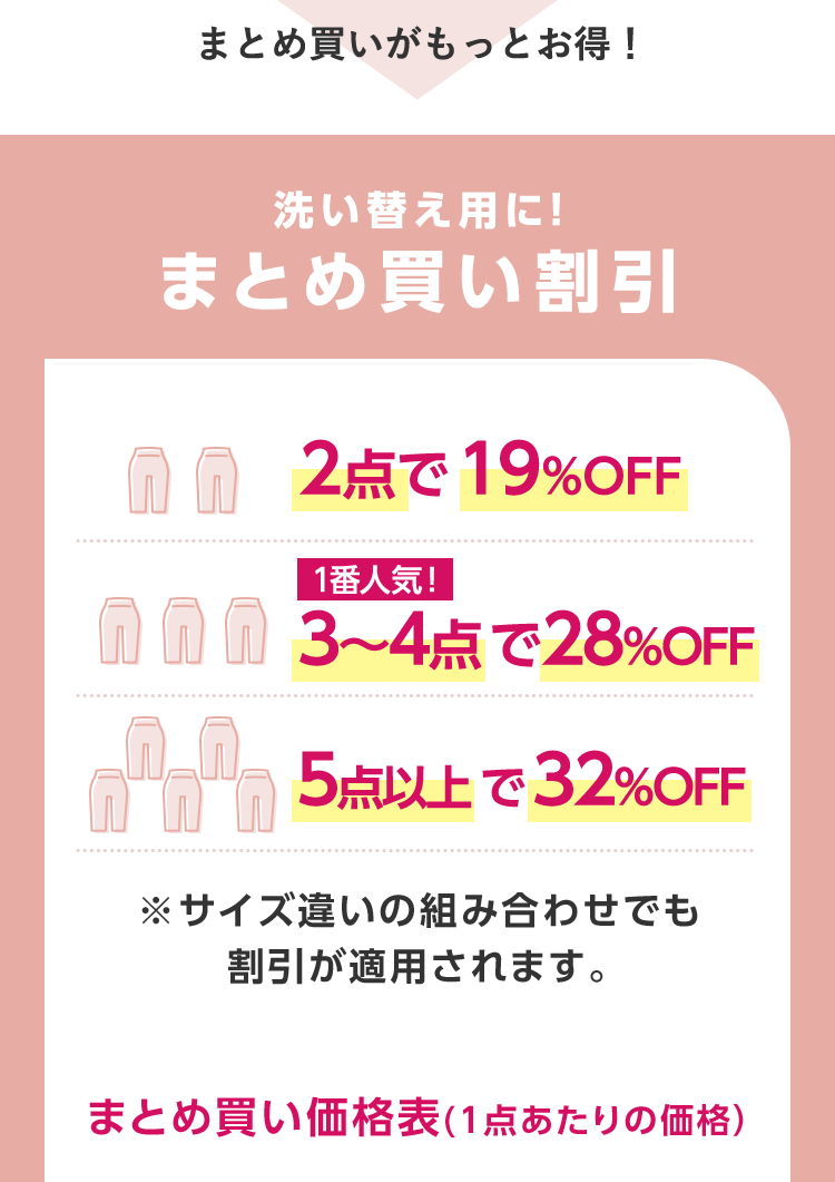洗い替え用に！まとめ買い割引
