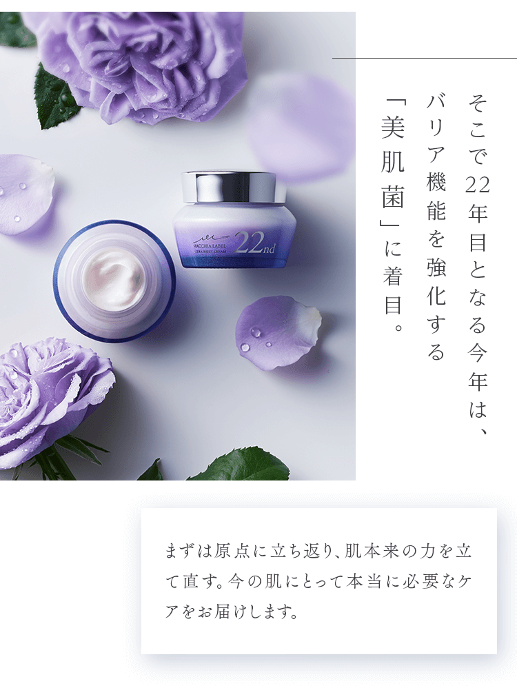 そこで22年目となる今年は、バリア機能を強化する「美肌菌」に着目。