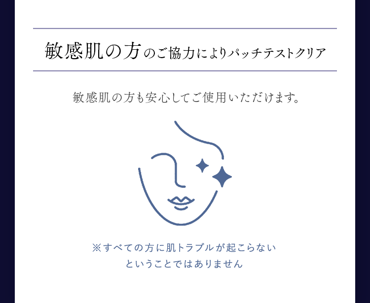 敏感肌の方のご協力によりパッチテストクリア