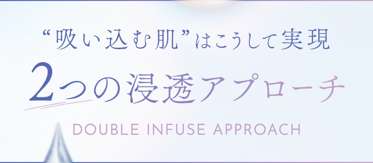“吸い込む肌”はこうして実現２つの浸透アプローチ