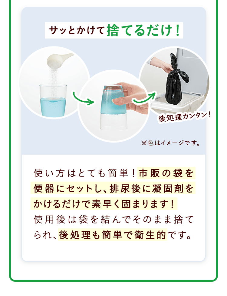 サッとかけて捨てるだけ！