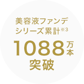 美容液ファンデシリーズ累計※3 1088万本突破