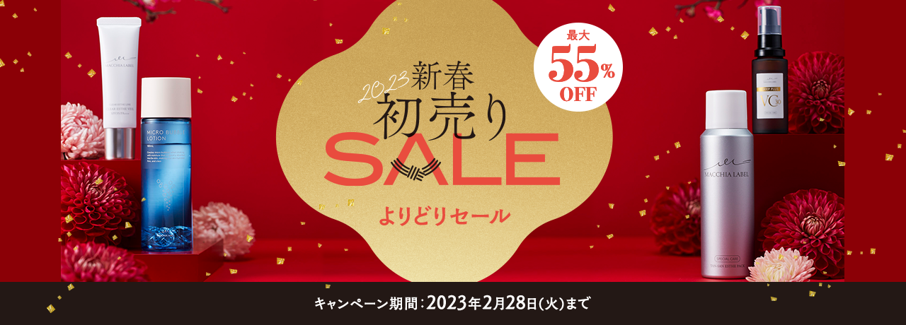 新春初売り　よりどりセール　最大55％OFF　キャンペーン期間：2023年2月28日（火）まで