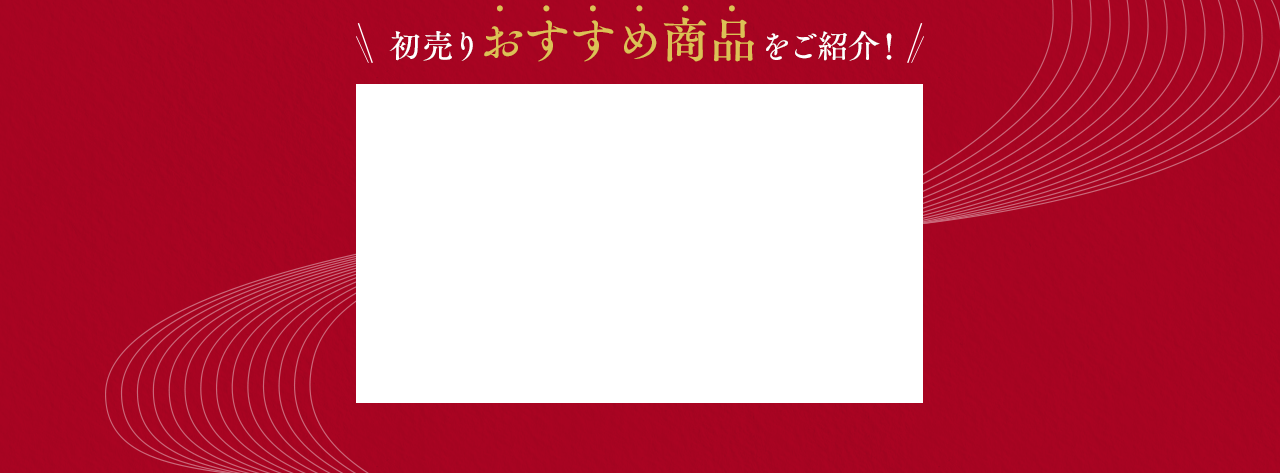 初売りおすすめ商品をご紹介！