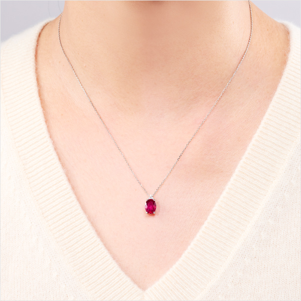 プラチナ フィルドルビー ペンダント着用写真