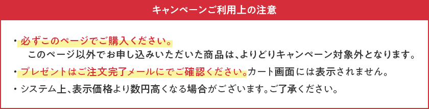 キャンペーンご利用上の注意