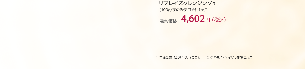 リプレイズクレンジングａ　通常価格：4,602円（税込）
