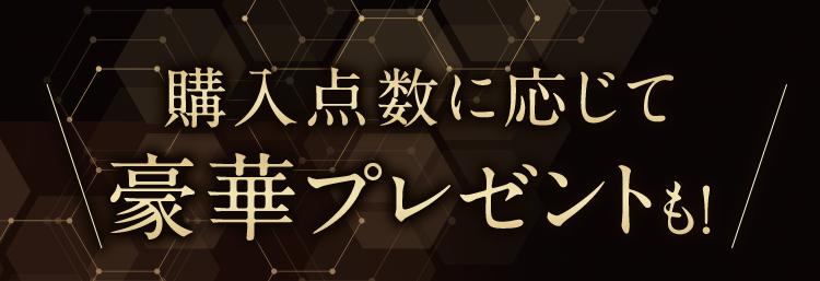 購入点数に応じて豪華プレゼントもご用意！