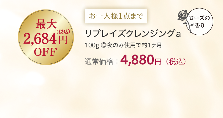 リプレイズクレンジングa 通常価格：4,880円（税込）