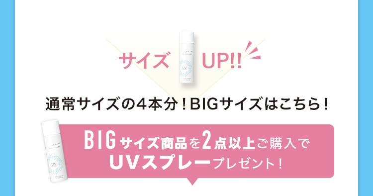 通常サイズの4本分！BIGサイズはこちら！