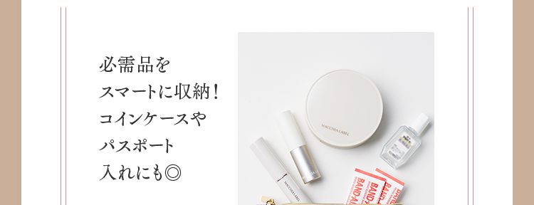 必需品をスマートに収納！コインケースやパスポート入れにも◎