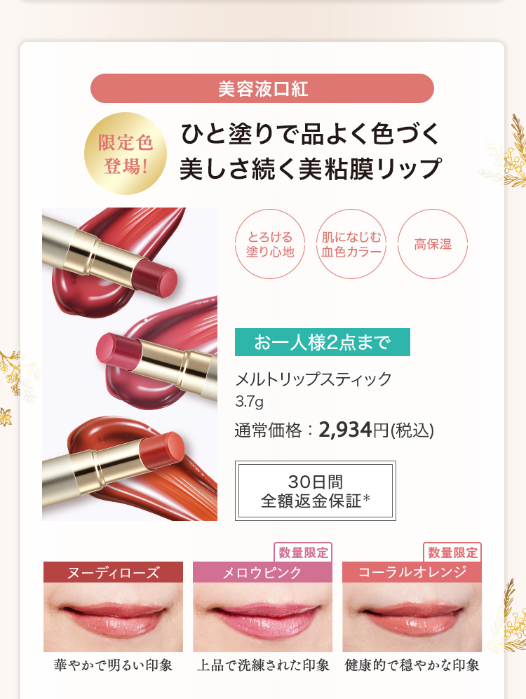 メルトリップスティック 3.7g 通常価格：2,934円(税込)