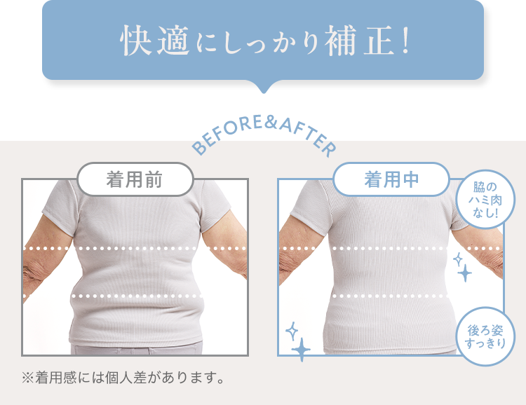 快適にしっかり補正！